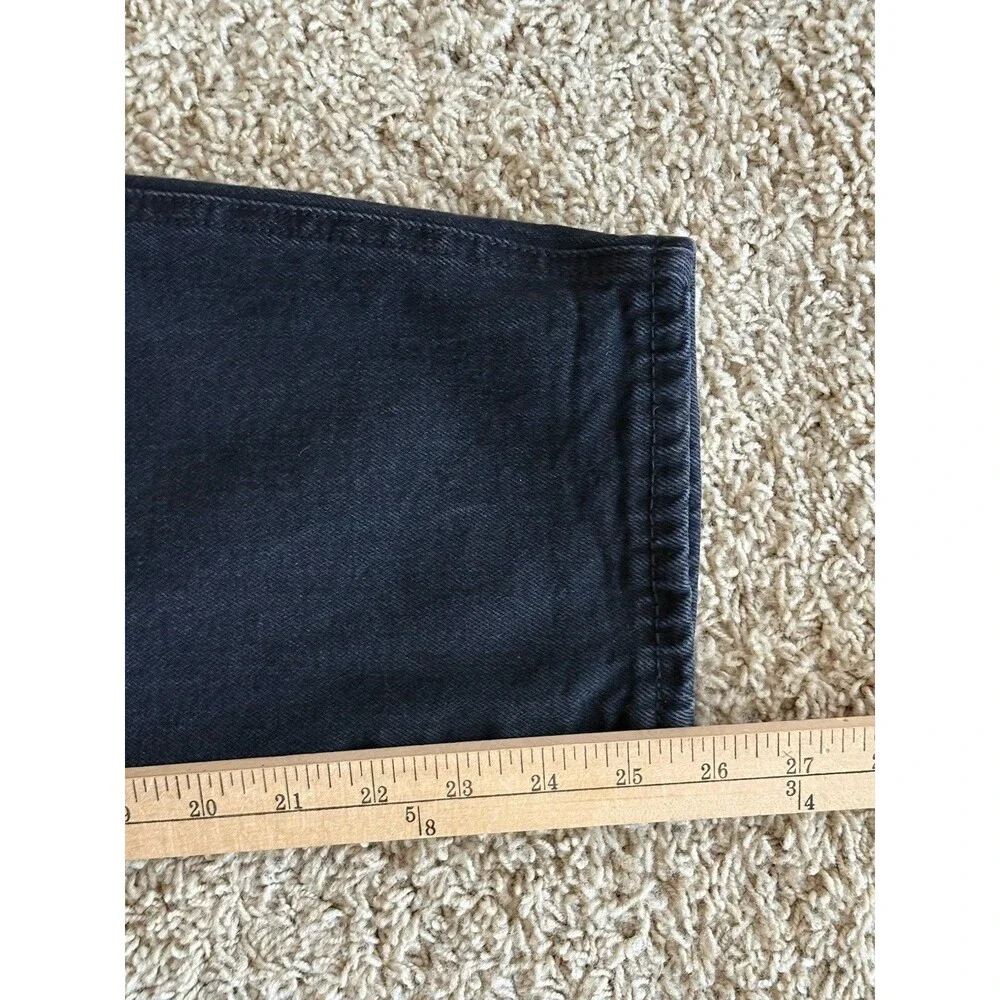 Old Navy Washed Black Denim Overalls Women's Size 8 Button 26